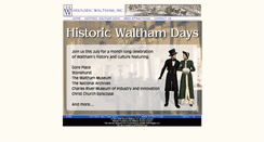 Desktop Screenshot of historicwaltham.org