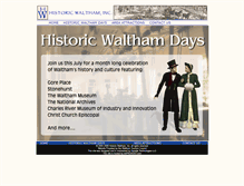 Tablet Screenshot of historicwaltham.org